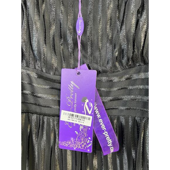 NWT Ever -Pretty Babydoll Victorian Dress Womens 14 Black Ruffle Whimsigoth - Picture 8 of 12